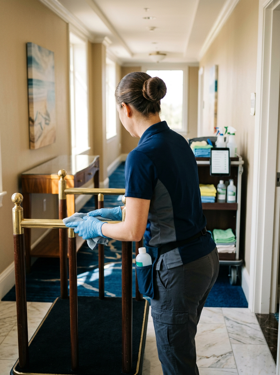 Illustration of “Designing the High-Retention Cleaning Division: Interview Scorecards, Ergonomic Training, and Localized Compensation Models in Myrtle Beach” — Commercial & Hospitality article cover