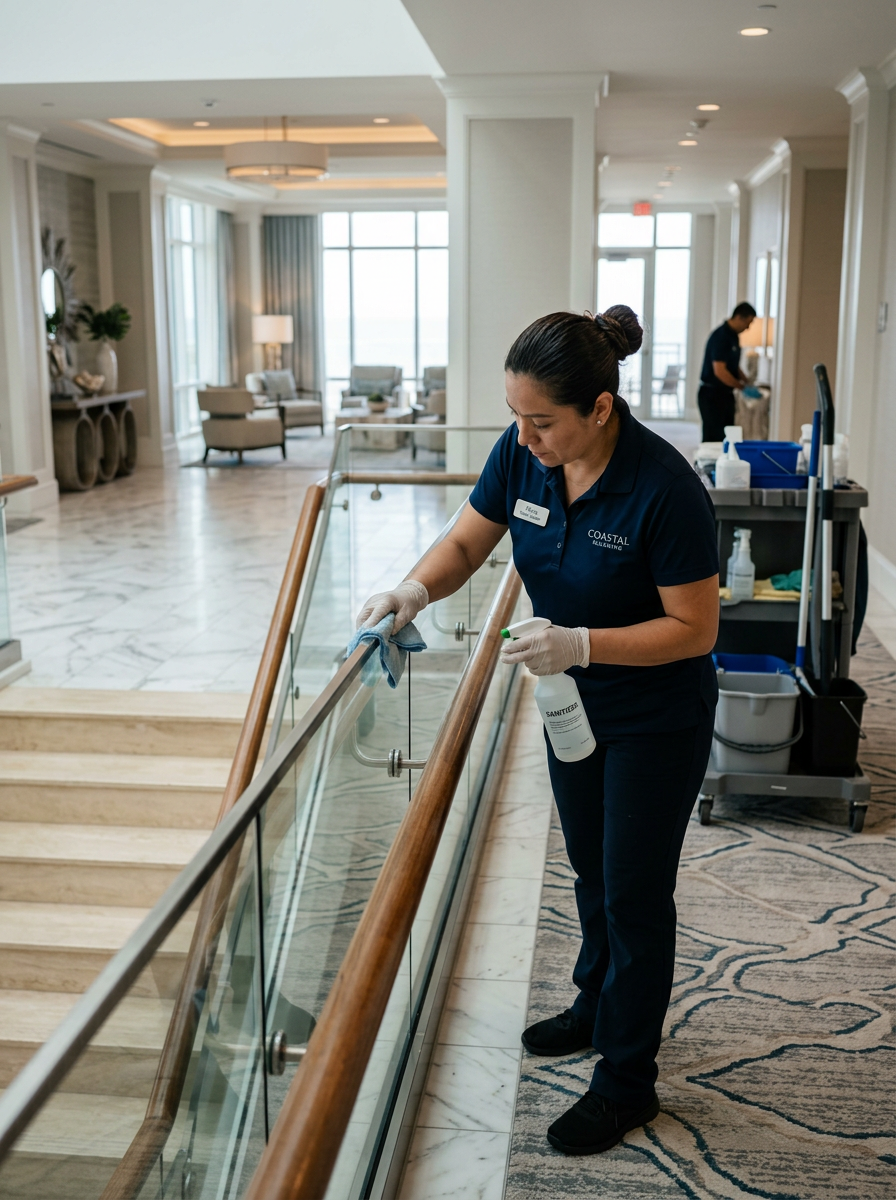 Illustration of “The Coastal Commercial Facilities Custodial Team Assembly Standard: Technical Recruiting Matrices, Behavioral Interview Blueprints, and Retention Models for Grand Strand Operations” — Commercial & Hospitality article cover