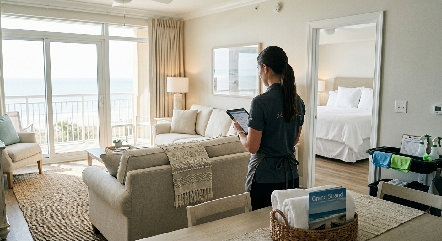 Illustration of “The Field-to-Office Quality Verification Protocol: Structuring Real-Time Inspection Loops, Mobile Inventory Auditing, and Vendor Discrepancy Workflows in Grand Strand Portfolios” — Vacation Rentals article cover