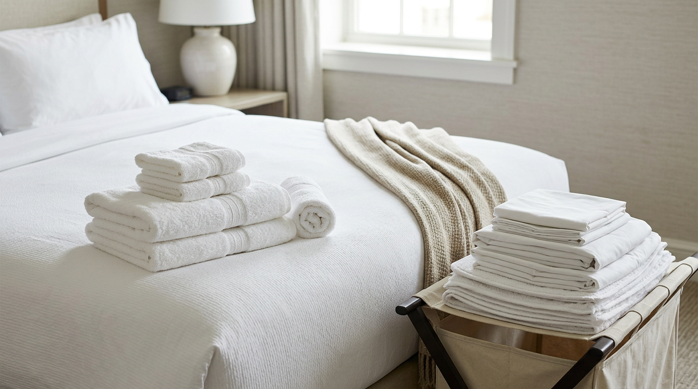 Illustration of “The Industrial Laundry Standard: Applying ALM and TRSA Protocols to Grand Strand Hospitality Linens” — Linens & Laundry article cover