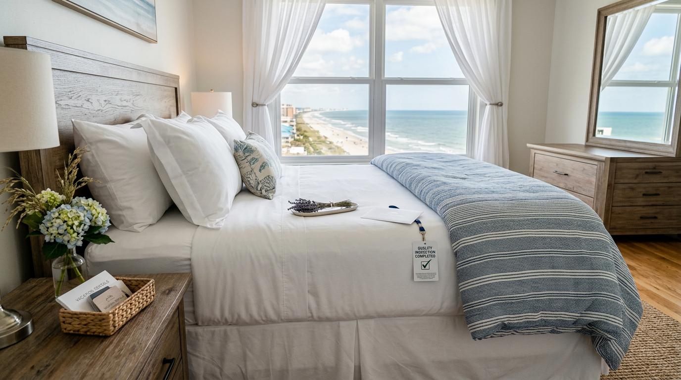 Illustration of “The Mid-Season Cleaning Vendor Transition Protocol: Managing Mid-Contract Transfers, Key Access Migrations, and Quality Audits in Grand Strand Portfolios” — Vacation Rentals article cover
