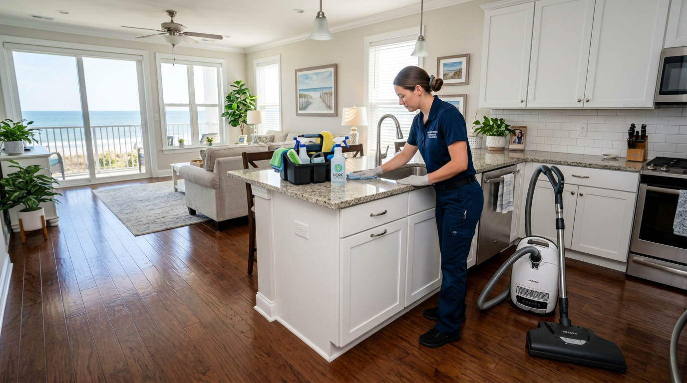 Illustration of “The Residential Cleaning Technician Professionalization Blueprint: Certification Tracks, Interview Standards, and Wage Structures for Grand Strand Teams” — Home Cleaning article cover