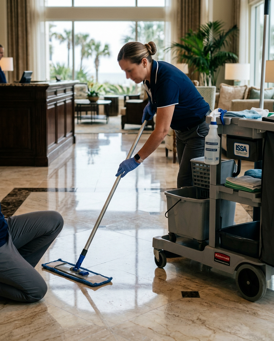 Illustration of “The Technical Interview Blueprint: Vetting, Hiring, and Retaining High-Performance Commercial Cleaning Teams in Myrtle Beach” — Commercial & Hospitality article cover